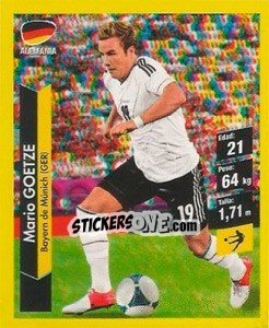 Figurina Mario Götze - Brasil 2014. Edicion Extraordinaria de Jugadas 3D - Navarrete