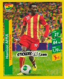 Sticker Harrison Afful - Brasil 2014. Edicion Extraordinaria de Jugadas 3D - Navarrete