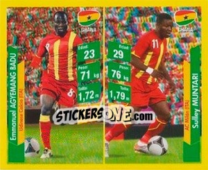 Sticker Emmanuel Badu / Sulley Muntari - Brasil 2014. Edicion Extraordinaria de Jugadas 3D - Navarrete