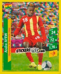 Sticker Andre Ayew - Brasil 2014. Edicion Extraordinaria de Jugadas 3D - Navarrete