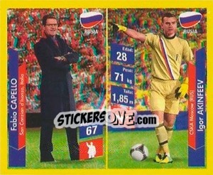 Sticker Fabio Capello / Igor Akinfeev - Brasil 2014. Edicion Extraordinaria de Jugadas 3D - Navarrete