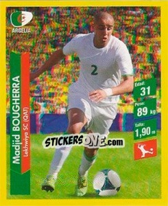 Sticker Madjid Bougherra - Brasil 2014. Edicion Extraordinaria de Jugadas 3D - Navarrete