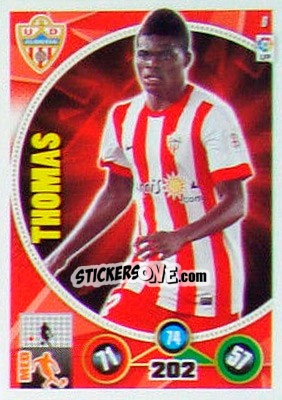 Sticker Thomas Partey - Liga BBVA 2014-2015. Adrenalyn XL n. 6 - Panini