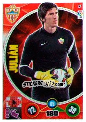 Sticker Julián Cuesta - Liga BBVA 2014-2015. Adrenalyn XL n. 12 - Panini