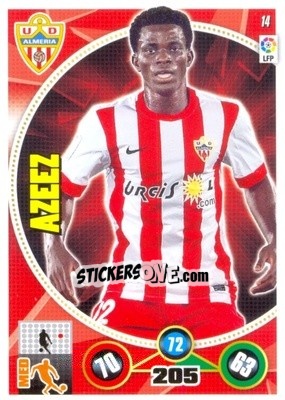 Sticker Ramon Azeez - Liga BBVA 2014-2015. Adrenalyn XL n. 14 - Panini