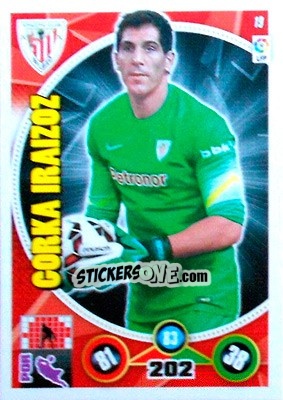Cromo Gorka Iraizoz - Liga BBVA 2014-2015. Adrenalyn XL n. 19 - Panini