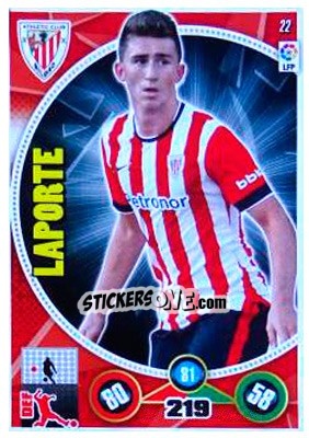 Sticker Aymeric Laporte - Liga BBVA 2014-2015. Adrenalyn XL n. 22 - Panini