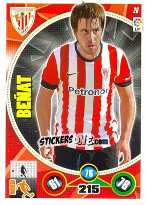 Cromo Beñat Etxebarria - Liga BBVA 2014-2015. Adrenalyn XL n. 26 - Panini