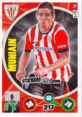 Sticker Iker Muniain - Liga BBVA 2014-2015. Adrenalyn XL n. 28 - Panini