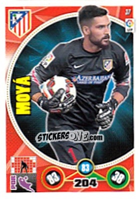 Sticker Miguel Ángel Moyà - Liga BBVA 2014-2015. Adrenalyn XL n. 37 - Panini