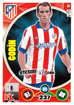 Sticker Diego Godín - Liga BBVA 2014-2015. Adrenalyn XL n. 40 - Panini