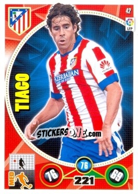Sticker Tiago Mendes - Liga BBVA 2014-2015. Adrenalyn XL n. 42 - Panini