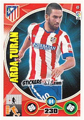 Sticker Arda Turan - Liga BBVA 2014-2015. Adrenalyn XL - Panini
