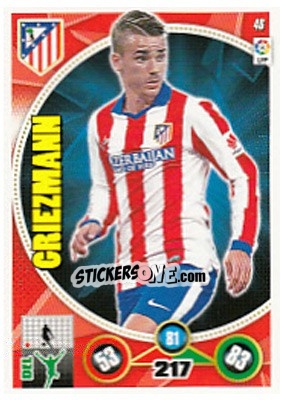 Sticker Antoine Griezmann - Liga BBVA 2014-2015. Adrenalyn XL n. 46 - Panini