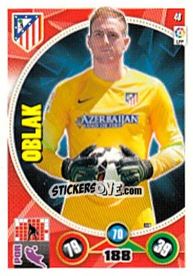 Sticker Jan Oblak - Liga BBVA 2014-2015. Adrenalyn XL n. 48 - Panini