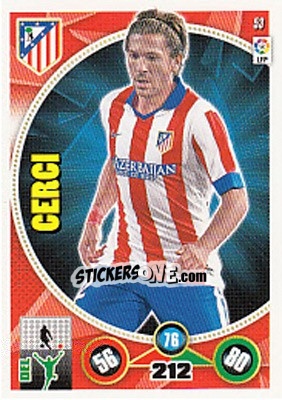 Sticker Alessio Cerci - Liga BBVA 2014-2015. Adrenalyn XL n. 53 - Panini