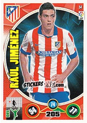 Sticker Raúl Jiménez - Liga BBVA 2014-2015. Adrenalyn XL n. 54 - Panini