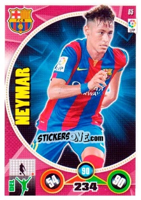 Sticker Neymar - Liga BBVA 2014-2015. Adrenalyn XL - Panini