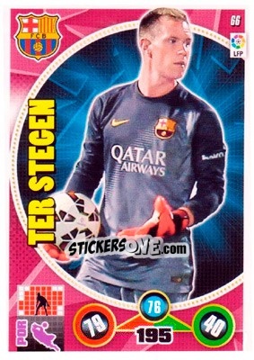 Cromo Marc-André ter Stegen - Liga BBVA 2014-2015. Adrenalyn XL n. 66 - Panini