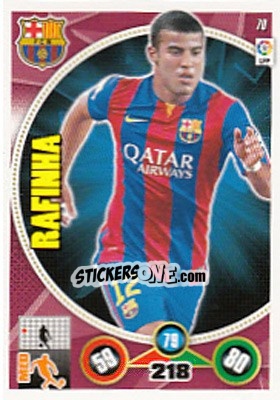 Sticker Rafinha - Liga BBVA 2014-2015. Adrenalyn XL n. 70 - Panini