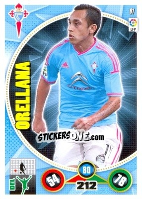 Sticker Fabián Orellana - Liga BBVA 2014-2015. Adrenalyn XL n. 81 - Panini