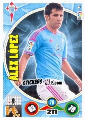 Sticker Álex López - Liga BBVA 2014-2015. Adrenalyn XL n. 87 - Panini