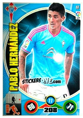 Sticker Pablo Hernández - Liga BBVA 2014-2015. Adrenalyn XL n. 88 - Panini