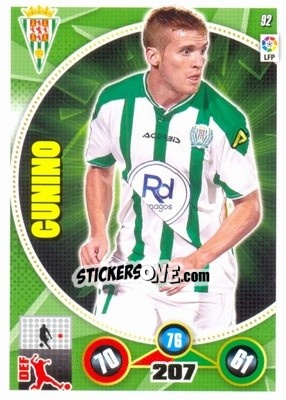 Cromo Adrián Gunino - Liga BBVA 2014-2015. Adrenalyn XL n. 92 - Panini