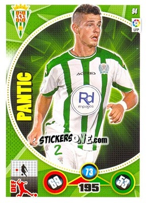 Sticker Aleksandar Pantic - Liga BBVA 2014-2015. Adrenalyn XL n. 94 - Panini