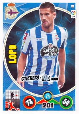 Sticker Alberto Lopo - Liga BBVA 2014-2015. Adrenalyn XL n. 111 - Panini