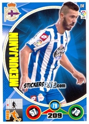 Sticker Haris Medunjanin - Liga BBVA 2014-2015. Adrenalyn XL n. 114 - Panini