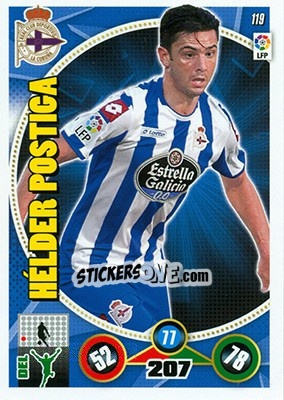 Sticker Hélder Postiga - Liga BBVA 2014-2015. Adrenalyn XL n. 119 - Panini