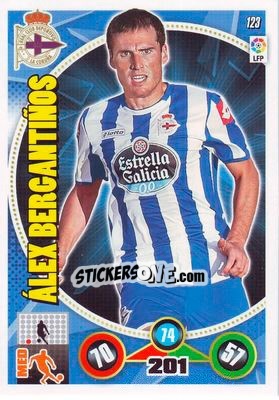 Sticker Álex Bergantiños - Liga BBVA 2014-2015. Adrenalyn XL n. 123 - Panini
