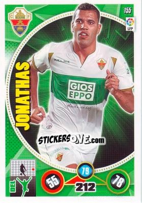 Sticker Jonathas - Liga BBVA 2014-2015. Adrenalyn XL n. 155 - Panini