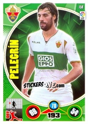 Sticker Sergio Pelegrín - Liga BBVA 2014-2015. Adrenalyn XL n. 158 - Panini