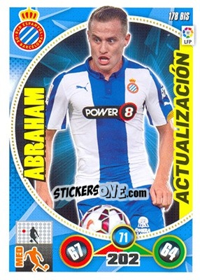 Sticker Abraham - Liga BBVA 2014-2015. Adrenalyn XL n. 178bis - Panini