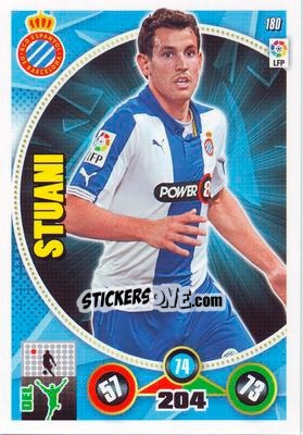 Sticker Cristhian Stuani - Liga BBVA 2014-2015. Adrenalyn XL n. 180 - Panini