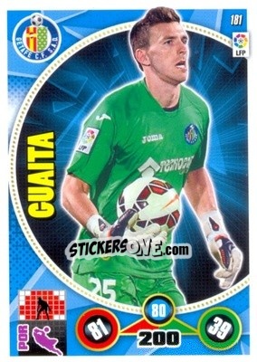 Sticker Guaita - Liga BBVA 2014-2015. Adrenalyn XL n. 181 - Panini