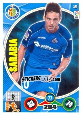 Sticker Pablo Sarabia - Liga BBVA 2014-2015. Adrenalyn XL n. 195 - Panini