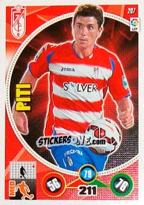 Sticker Piti - Liga BBVA 2014-2015. Adrenalyn XL n. 207 - Panini