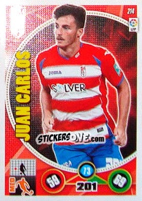 Sticker Juan Carlos - Liga BBVA 2014-2015. Adrenalyn XL n. 214 - Panini