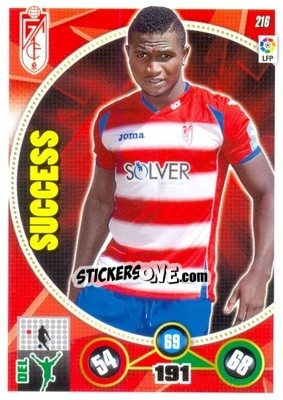 Sticker Isaac Success - Liga BBVA 2014-2015. Adrenalyn XL n. 216 - Panini