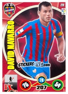 Sticker David Navarro - Liga BBVA 2014-2015. Adrenalyn XL n. 220 - Panini