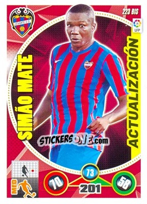 Sticker Simao Mate - Liga BBVA 2014-2015. Adrenalyn XL n. 223bis - Panini