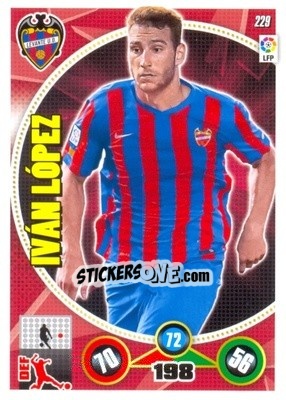 Cromo Iván López - Liga BBVA 2014-2015. Adrenalyn XL n. 229 - Panini