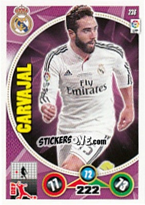 Sticker Dani Carvajal - Liga BBVA 2014-2015. Adrenalyn XL n. 236 - Panini