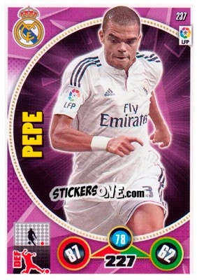 Sticker Pepe - Liga BBVA 2014-2015. Adrenalyn XL n. 237 - Panini