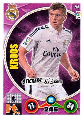 Sticker Toni Kroos - Liga BBVA 2014-2015. Adrenalyn XL n. 240 - Panini