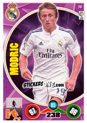 Sticker Luka Modric - Liga BBVA 2014-2015. Adrenalyn XL n. 241 - Panini