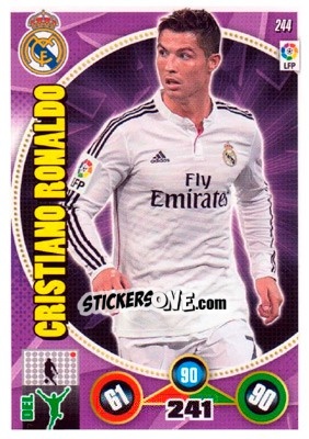 Sticker Cristiano Ronaldo - Liga BBVA 2014-2015. Adrenalyn XL n. 244 - Panini